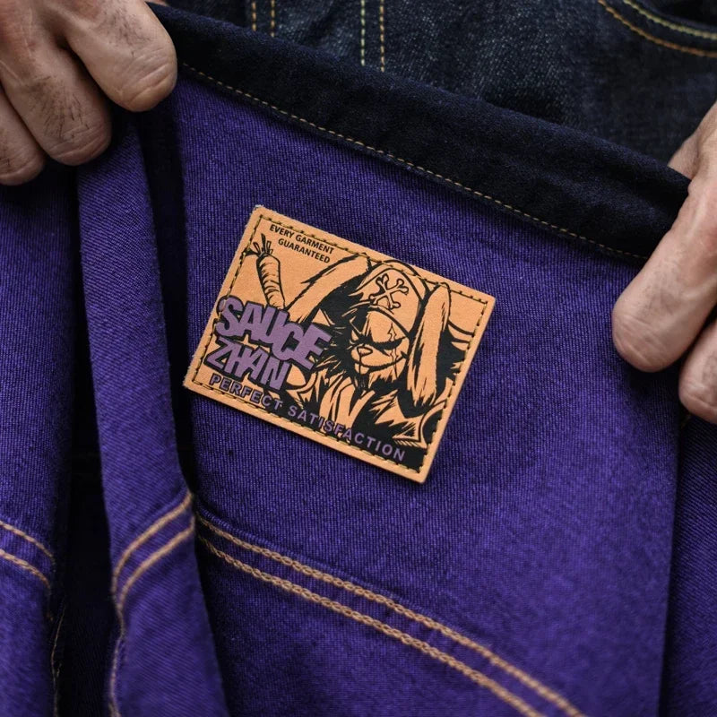 Men Jacket Selvedge Denim Jacket Men Vintage Purple and Blue Double Sided Dye Regular Fit 12.5 Oz