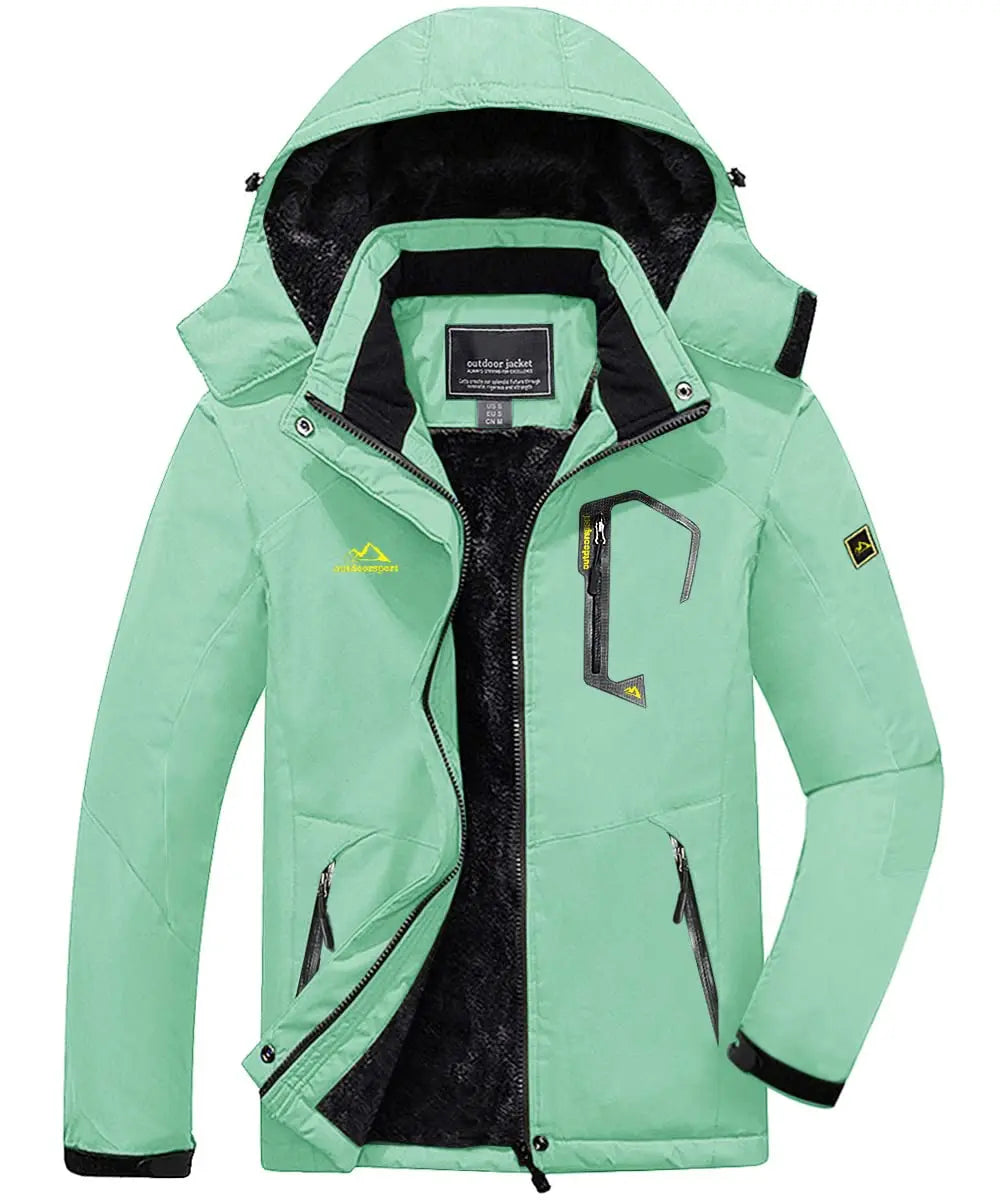 TACVASEN Winter Fleece Lined Jacket Men's Fleece Lining Coats Thermal Warm Jacket Hiking Walking Jacket Outdoor Windbreaker Male
