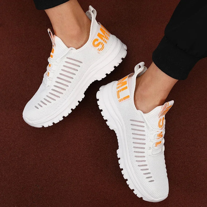 Fashionable Men's Sports Shoes Lightweight Breathable Fast Drying Mesh Cushioning Running Shoes Fitness Training Non Slip Shoes