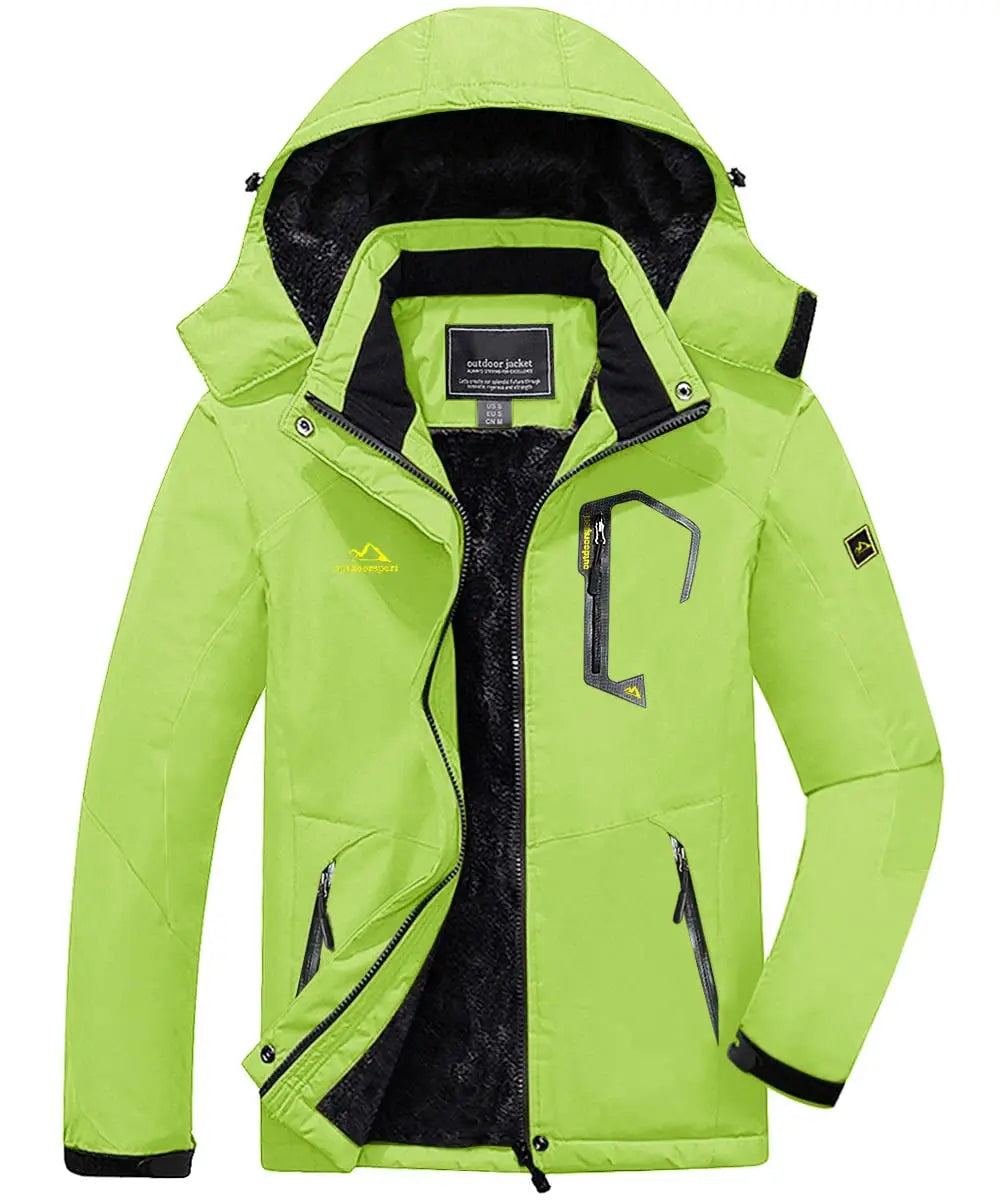 TACVASEN Winter Fleece Lined Jacket Men's Fleece Lining Coats Thermal Warm Jacket Hiking Walking Jacket Outdoor Windbreaker Male