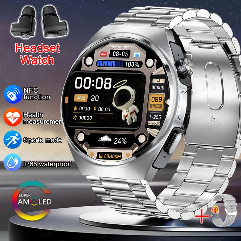 For Xiaomi New 2 in 1 Smart Watch With Earbuds Smartwatch TWS Bluetooth Earphone Heart Rate Blood Oxygen Monitor Sports Watch