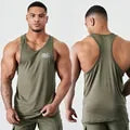 Men's Printed Short Sleeve T-shirt Breathable Loose Vest Top Fitness Style Fashion Brand New Summer Sports Training