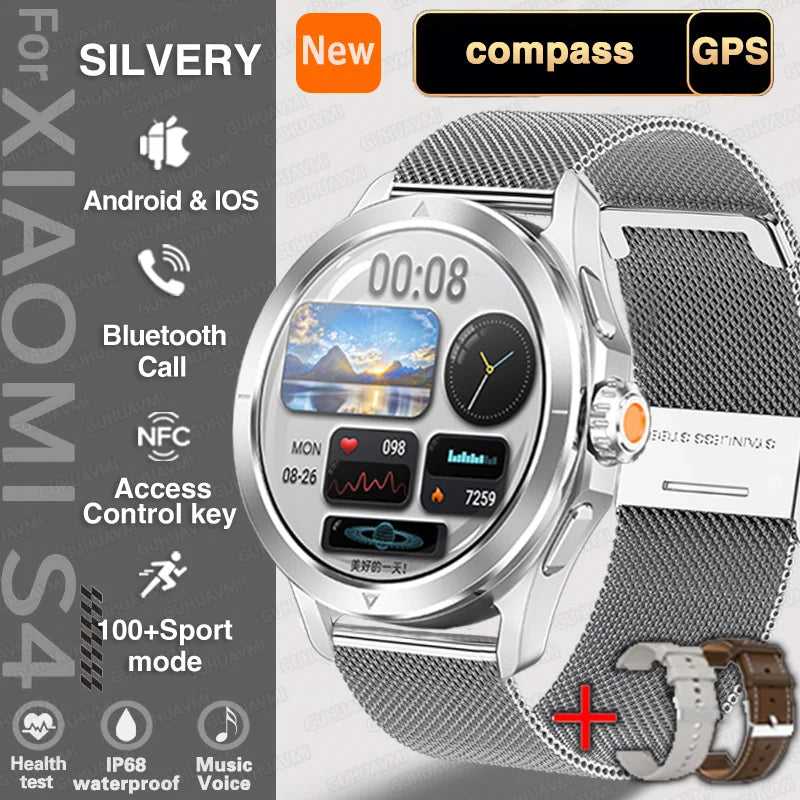 For Xiaomi Watch S4 Ultra GPS Sport Version Smart Watch Men AMOLED HD Display Waterproof Bluetooth Call Outdoor Wristband Watchs