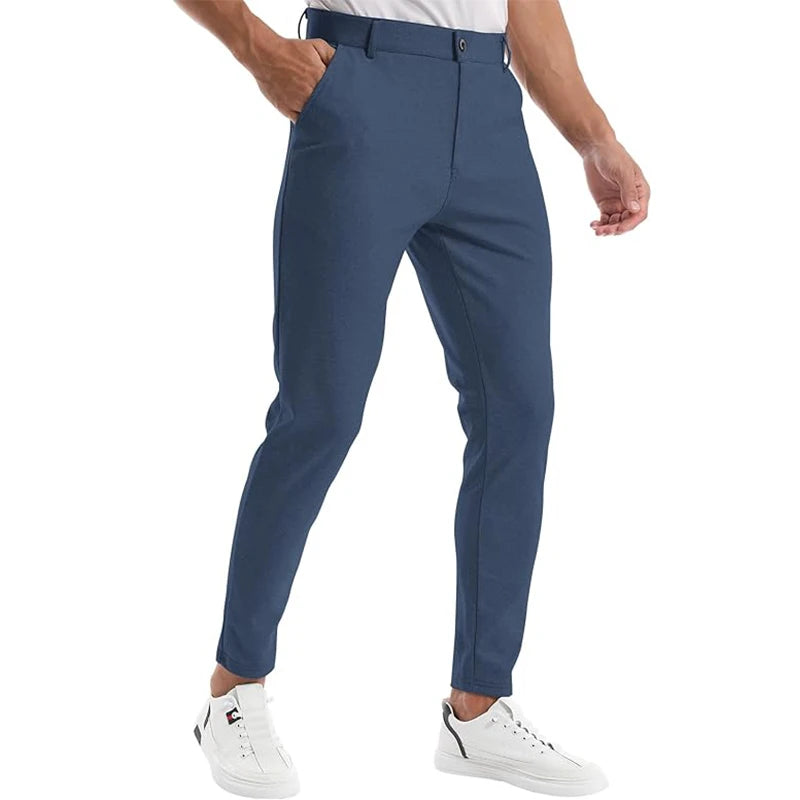 Casual Fashion Pants Men Sportswear Business Suit Pants Track Smart Joggers Sweatpants Black Bottoms Office Trousers For Men