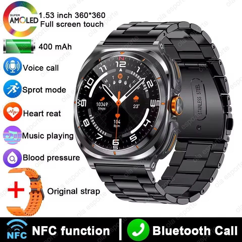 New GT98 Smart Watch TWS Headset 2 In 1 AMOLED Wireless Headset Bluetooth Call Outdoor Sport Music Health Monitor Smartwatch Men