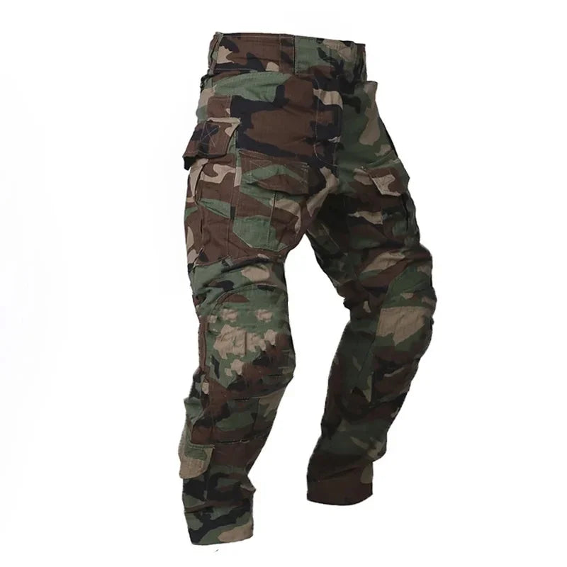 Men Combat Pants With Knee Pads Tactical Cargo Sport Trousers Camouflage Multicam Trekking Hunting Clothes（Not knee pads）