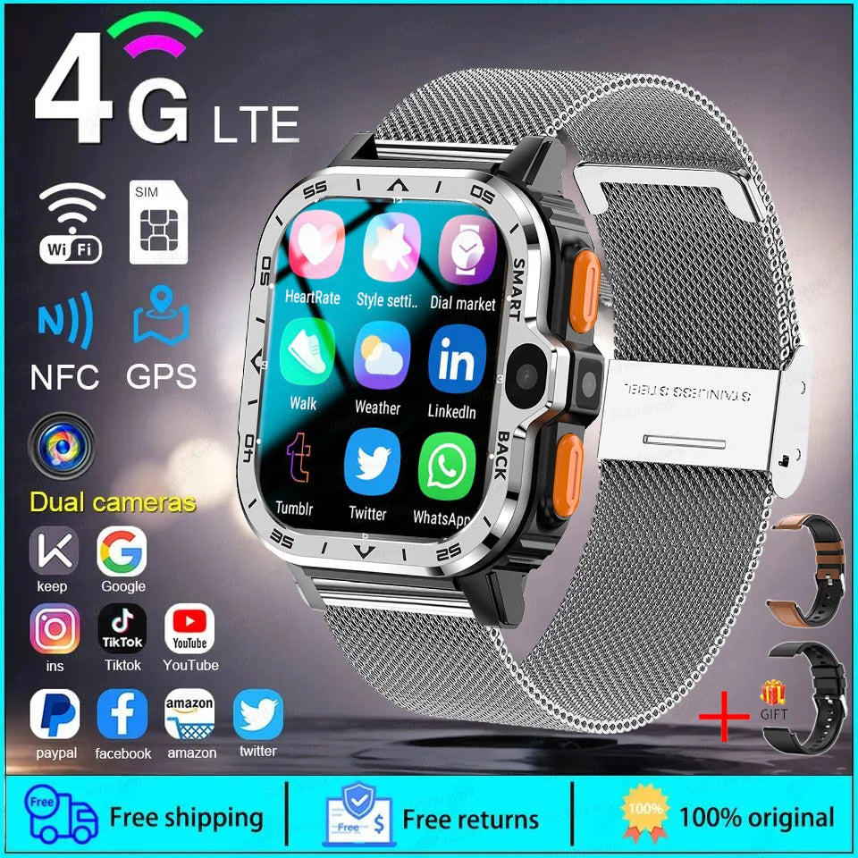 Android WhatsApp Smart 5G Video Voice SOS Call Camera Watch GPS WIFI Trace Locate SIM Card Phone Smart Watch For Huawei Xiaomi