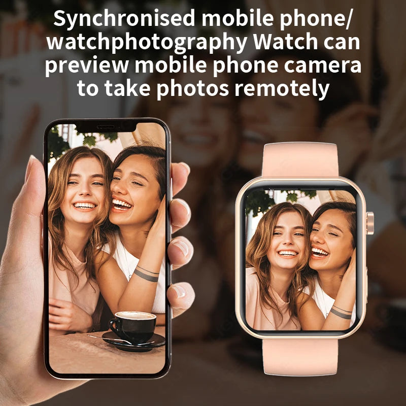 LIGE 512MB Memory Camera Smartwatch Women Take Photo Recording Video Health Monitor Wireless Call Smart Watch 100+ Dynamic Dials