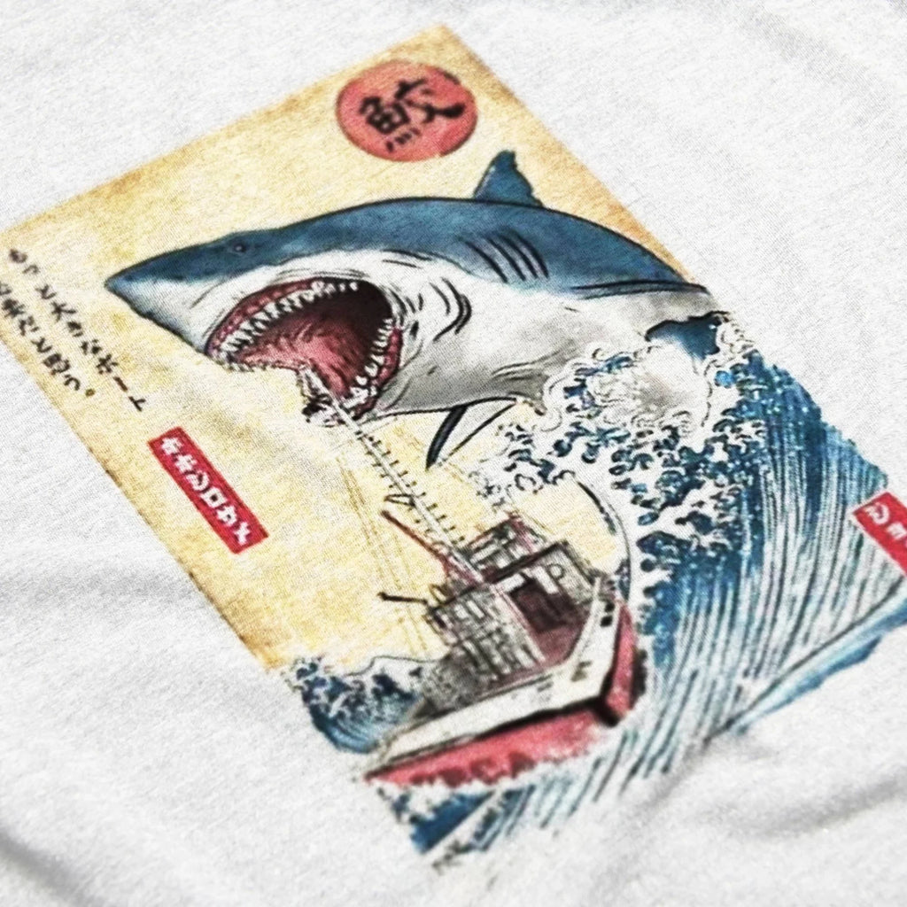 Japanese Jaws Mens TShirt Novelty Funny Graphic Mens Tee Shirt Top Perfect For Humor And Unique Fashion Statements
