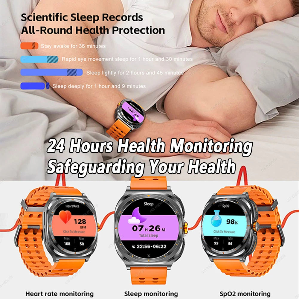 New GT98 Smart Watch TWS Headset 2 In 1 AMOLED Wireless Headset Bluetooth Call Outdoor Sport Music Health Monitor Smartwatch Men