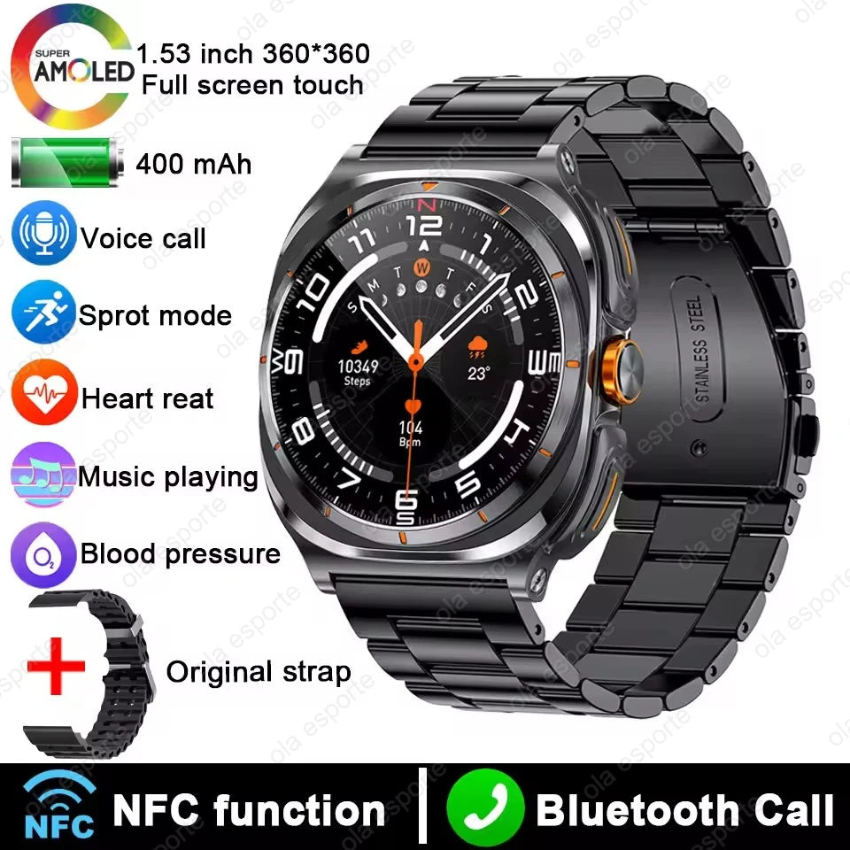 New GT98 Smart Watch TWS Headset 2 In 1 AMOLED Wireless Headset Bluetooth Call Outdoor Sport Music Health Monitor Smartwatch Men