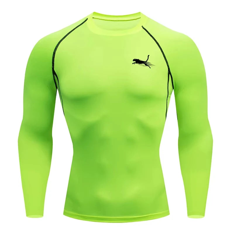 Men's Long Sleeves Fitness T-shirt Dry Fit Gym T-shirt Sportswear Outdoor Sports Running Tees Tops For Men RL0623